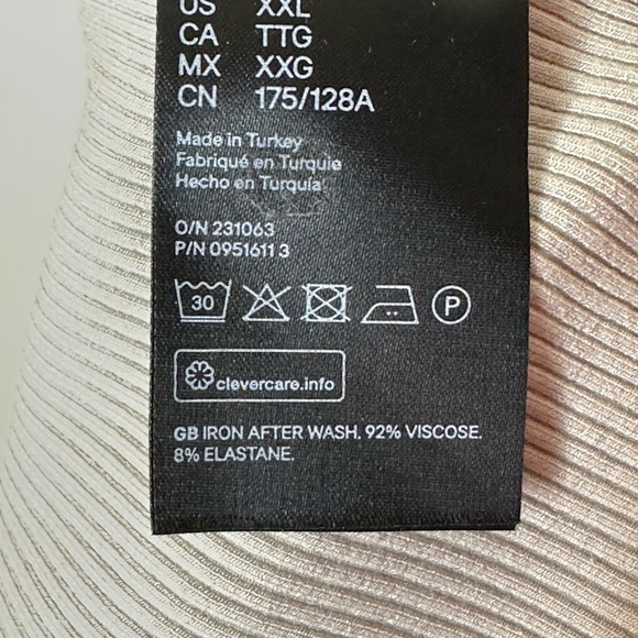 H&M Cream Ribbed Long Sleeve Top - Picture 5 of 5